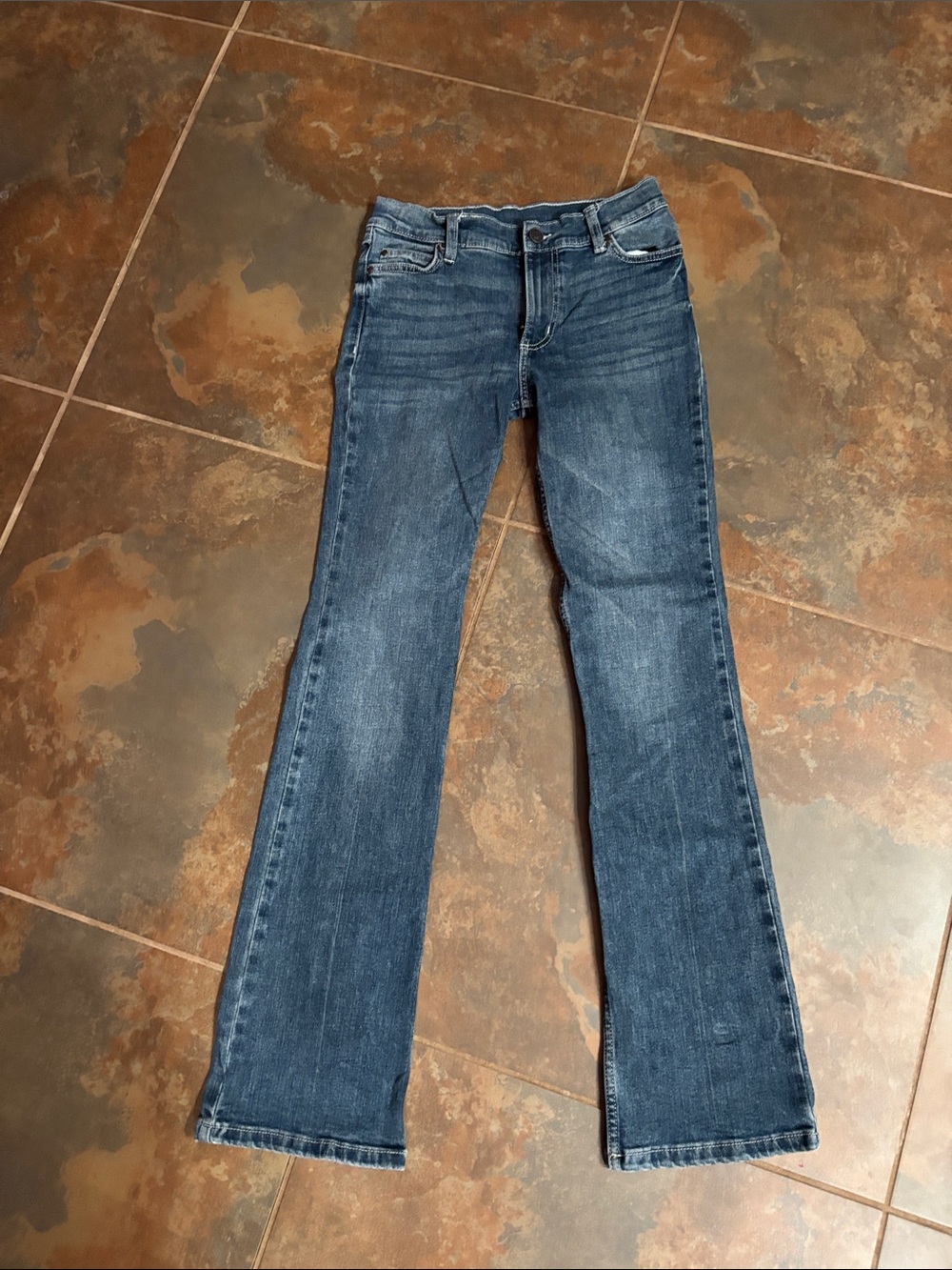 Wrangler Kids Dark Blue Bootcut Jeans 14 slim
